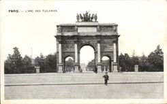 CPA Paris el arco del Louvre Tileries
