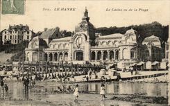 CPA Le Havre el casino visto de la playa