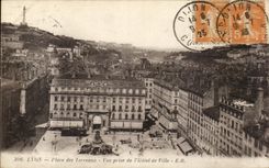 CPA Lyon Seen from Places Composts of I' Town hall