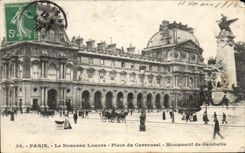 Nuevo monumento del carrusel de los lugares del Louvre de CPA Paris de Gambetta