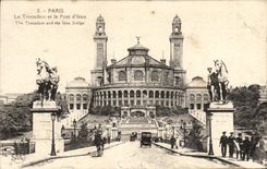 CPA Paris Trocadero and the Bridge of Iena The trocadero and the lena Bridge