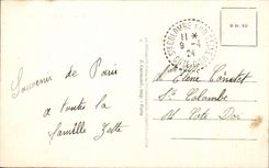 CPA Paris the Place of the Republic In the center draws up Statue Republic of Morice on a pedestal surrounds