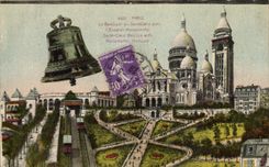 CPA Paris the Basilica of the Sacring Heart Beautiful Montmartre Bell