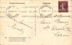 CPA Chamonix Mount Blanc View And Mountain Of the Needle Of Thickly And the Green Needle