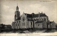 CPA Epernay Church Saint Paul Saint Pierre