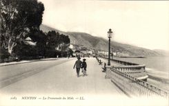 CPA Menton Le Promenade Du Midi