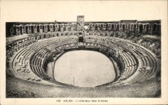 CPA Arles Interior of Arena