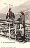 CPA Paysannes De Champery Folklore Costume Suisse