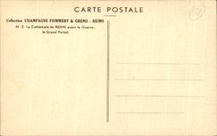 CPA Champagne Pommery Greno Given the Cathedral of Rheims before the War L agrand Gate