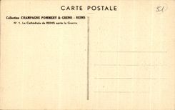CPA Champagne Pommery Greno Rheims the Cathedral of Rheims after the war