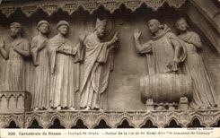 CPA Cathedral of Rheims Gate St Sixth Scene of the life of St Remi known as the barrel of Cernay