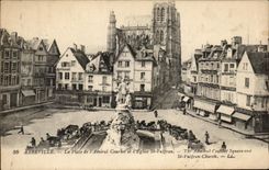 CPA Abbeville the place of the Admiral Courbet and the Church St vulfran