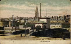 CPA Saint Malo the Bridge of the Basin The Dock bridge