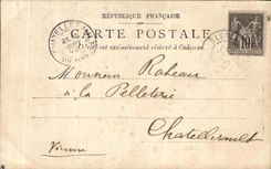 CARTE PHOTO Chatellerault Enfant Fils des Raheau Pelleterie 