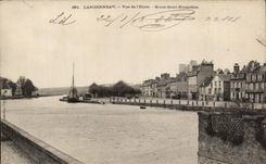 CPA Landerneau Vue De l'Elorn Quais Saint Houardon