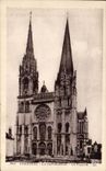 CPA Chartres La Cathedrale La Facade