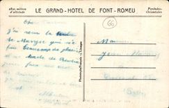 CPA Font Romeu Le Grand Hotel