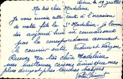 CPA Ste Madeleine Le Peus Souhaiute une Bonne Fete Couple