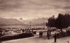 CPA Pau the Terrace the Chain of the Pyrenees and the Peak of midday of Ossau