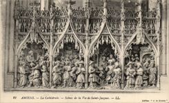 CPA Amiens La Cathedrale Scenes De La Vie De Saint JAcques