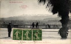 CPA the Low Pyrenees Pau the Boulevard and the chain of the Pyrenees