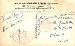 CPA Peak Of the South De Bigorre Collar Of Tourmalet