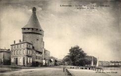 CPA Libourne the Tower of the Large Port of And the Quay Of Isle