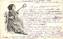 CPA Costume d'Auvergne Latour d'Auvergne Costume Folklore 