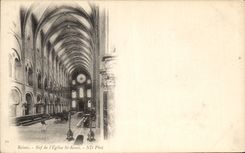 CPA Rheims Nave of the Church St Remi