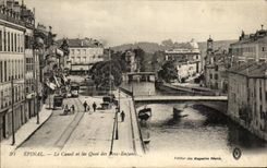 CPA Epinal Le Canal Et Les Quai Des Bons Enfants