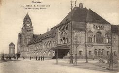 CPA Metz La Nouvelle Gare The New Railway Station