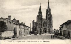 CPA the Spine Main street and I' Eglise Notre Dame