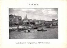 CPA Nantes the Stock Exchange seen from of I' Ile Gloriette