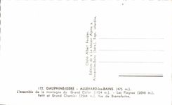 Dauphine CPA Isere Allevard Les Bains the whole of the Mountain of Large Collet Small Plagnes and Large Mass grave