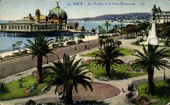 CPA Nice Les Jardins Et La Jetee Promenade
