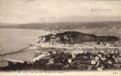 CPA Nice View the Port and the Castle