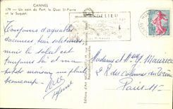 CPSM Cannes a corner of the port the quay St hones and Suquet