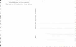 CPA Cathedrale De Lausanne Stalles de Montfaucon 16eme Suisse