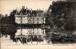 CPA Azay la cortina el del este y el Indre vistos castillo contra la corriente