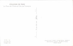 Colores de CPA de Paris el lugar de I Eloile y de Arc De Triomphe Yvon