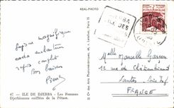 CPA Island Of Jerba the Women Djerbiennes Coiffees Of Petase