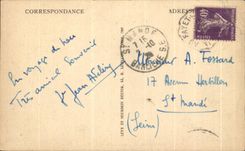 CPA Chamonix Mont Blanc et le Mont Blanc