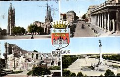 CPA Bordeaux La Cathedrale Le Grand Theatre Le Palais Gallien Les Quinconces