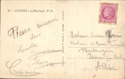 CPA Lourdes La Basillque Berger et moutons 