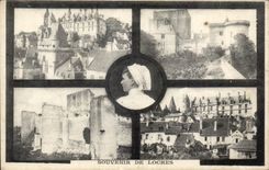 CPA Souvenir De LochesFolklore Coiffe