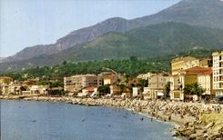 CPA Menton Une Plage Vers Carnoles