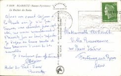 CPA Biarritz Le Rocher Du Basta
