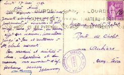 CPA Lourdes Le Gave et la Basilique