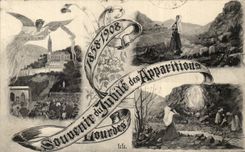 CPA Souvenir du Jubile des Apparitions Lourdes Bernadette Lourdes Ange