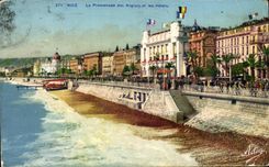 CPA Nice the Walk of the English and Hotels